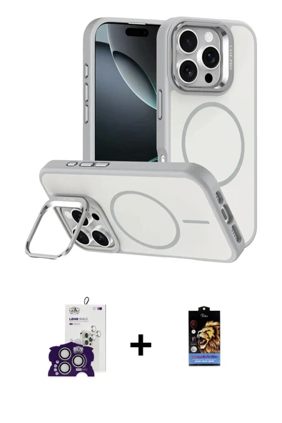 MARSİLYAN™- iPhone 16 Pro Max Kılıf Çekirdek Klasik - Siyah Buffer Hayalet Cam Ekran Koruyucu + Bilvis Titan Kamera Lens ürün görseli 1
