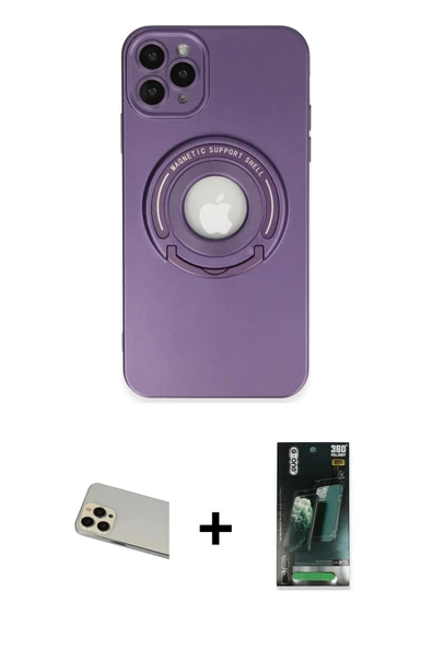 MARSİLYAN™- iPhone 12 Pro Kılıf Eksen Klasik Prime - Şeffaf 360 Full Body Arka Koruyucu + Rainbow Kamera Lens Koruma Cam ürün görseli 1