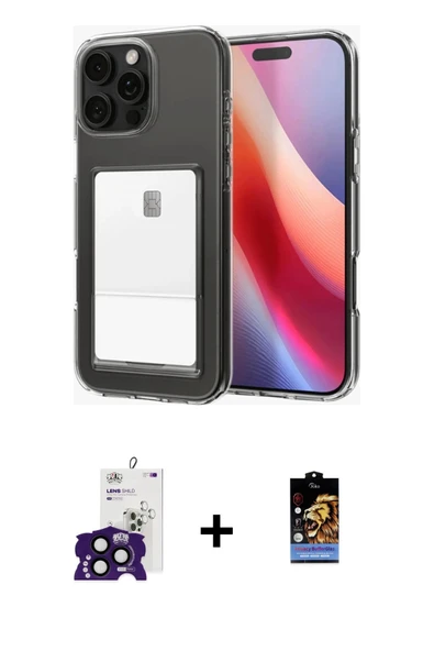 MARSİLYAN™- iPhone 16 Pro Max Kılıf Doruk Klasik Koleksiyonu - Siyah Buffer Hayalet Cam Ekran Koruyucu + Bilvis Titan Ka ürün görseli 1