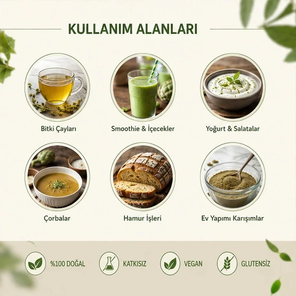 Enginar Yaprağı Tozu - 100 gr - Resim 3