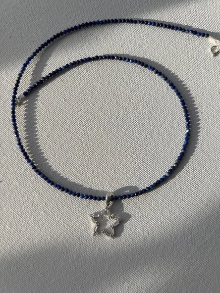 925 ayar gümüş lapis lazuli kolye ürün görseli 1