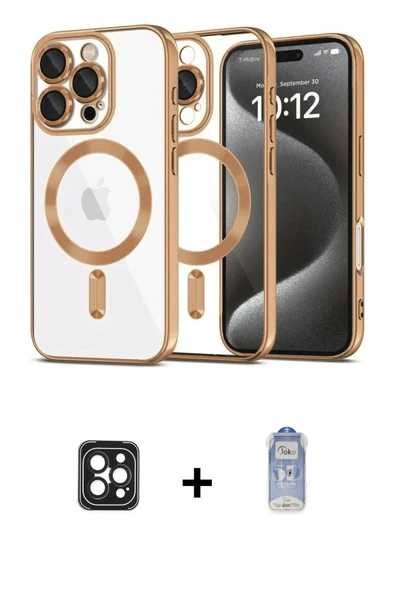 MARSİLYAN™- iPhone 16 Pro Max Kılıf Nova Işık Özel Seri - Siyah Joko Magic 5D Cam + PVD Metal Kamera Lens - SH ürün görseli 1