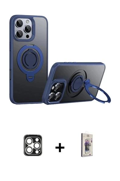 MARSİLYAN™- iPhone 16 Pro Max Kılıf Zirve Çizgi Prime - Siyah Bilvis 3D Cam Ekran Koruyucu + PVD Metal Kamera Lens - GS ürün görseli 1