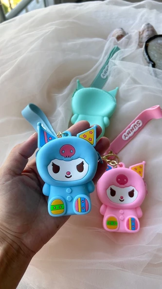 Kuromi anahtarlık cüzdan mavi ürün görseli 1