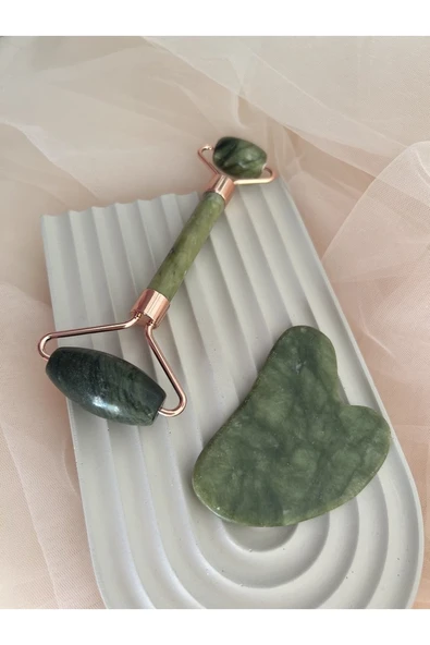Yeşim taşı Gua sha - Resim 3