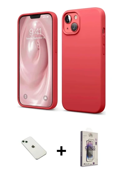 MARSİLYAN™- iPhone 14 Kılıf Kozmos Yansıma Özel Seri - Siyah Bilvis 3D Cam Ekran Koruyucu + Diamond Kamera Lens - YL ürün görseli 1