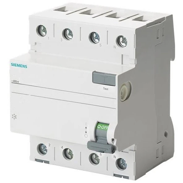 Siemens A Tipi 4x40 A 30 Ma Kaçak Akım Rölesi 5Sv5344-6 ürün görseli 1