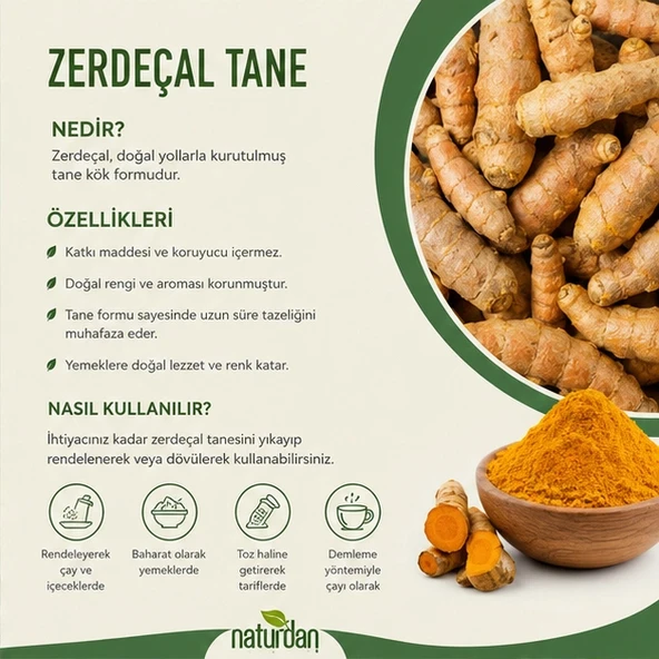 Zerdeçal Tane - 5 kg - Resim 3
