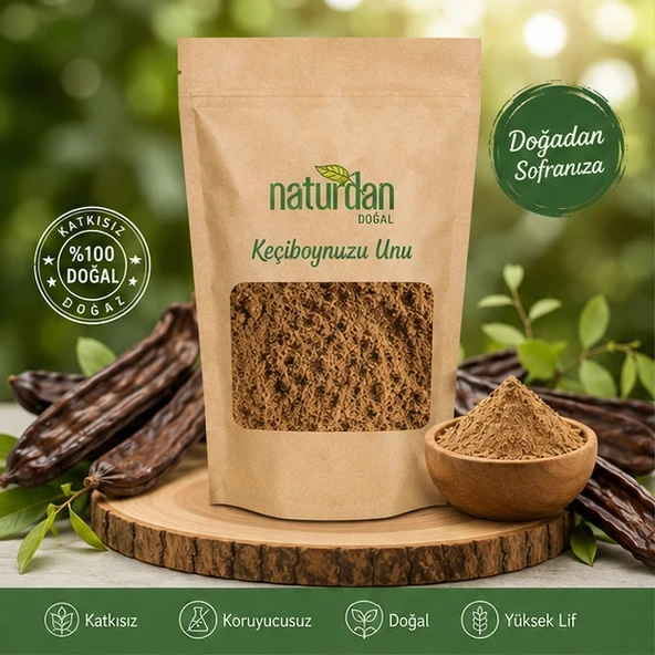 Glutensiz Keçiboynuzu Unu (ÖĞÜTÜLMÜŞ TOZ) - 250 gr ürün görseli 1