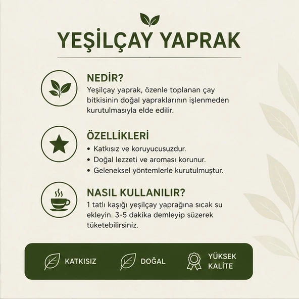 Yeşil Çay Yaprak Bitki Çayı - 3 kg - Resim 2