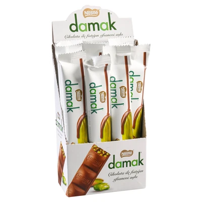 damak Stick Çikolata 12 X 18 G Antep Fıstıklı Sütlü (4'li Paket) ürün görseli 1