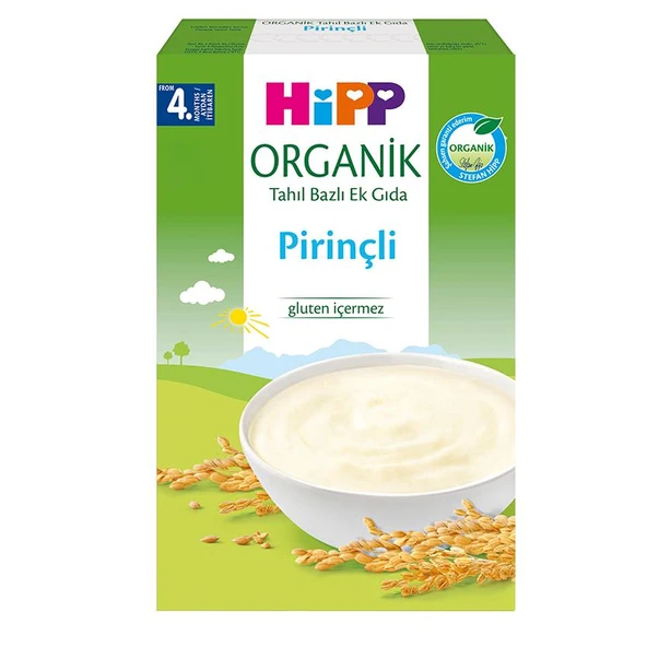 Hipp Organik Pirinçli Kaşık Maması Tahıl Bazlı Bebek Ek Gıdası 200 G (4+ Ay) ürün görseli 1