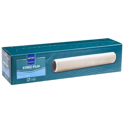 METRO PROFESSIONAL Kayar Bıçaklı Pvc Streç Film 9 Micron 30Cmx300 M (2'li Paket) ürün görseli 1