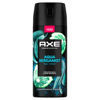 AXE Body Deodarant Sprey 150 Ml Aqua Bergamot (5'li Paket) ürün görseli 1
