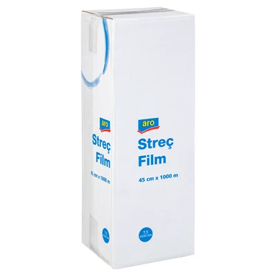aro Kutusuz Pvc Streç 7,5 Micron 45Cm*1000 M (2'li Paket) ürün görseli 1