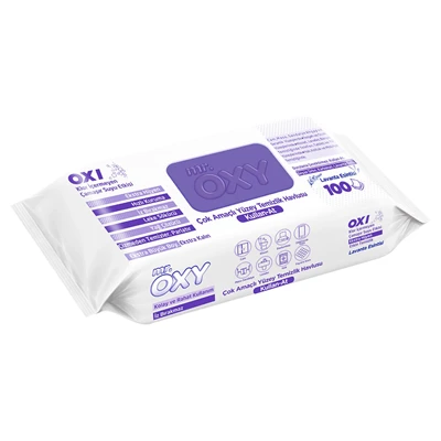 mr OXY Temizlik Havlusu 100Lü Lavanta (6'li Paket) ürün görseli 1