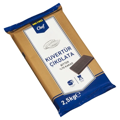 METRO Chef Kuvertür 2,5 Kg %70 Bitter (2'li Paket) ürün görseli 1
