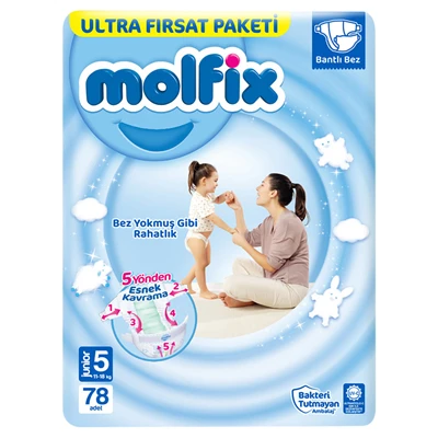 molfix Ultra Fırsat Bebek Bezi Junıor 78Li (4'li Paket) ürün görseli 1