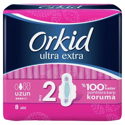 Orkid Hijyenik Ped Ultra Kanatlı Uzun 7Li (4'li Paket) ürün görseli 1