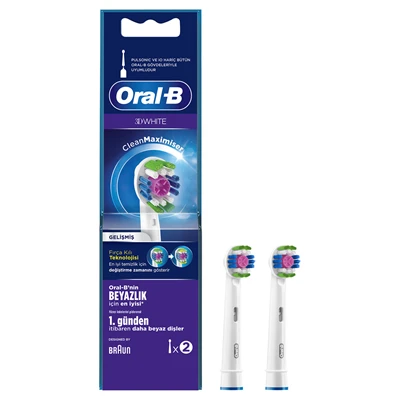 Oral-B Diş Fırçası Yedek Başlık Pro Whıte 2Li 3D Whıte (3'li Paket) ürün görseli 1