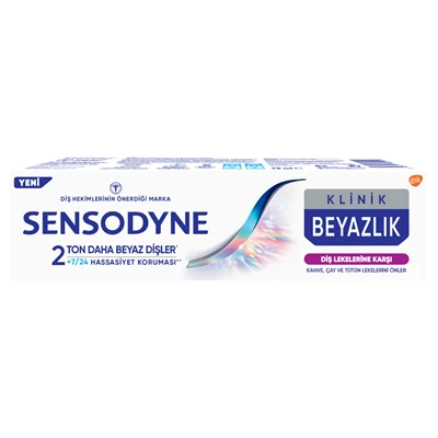 SENSODYNE Diş Macunu 75 Ml Klinik Beyazlık Diş Lekelerine Karşı (4'li Paket) ürün görseli 1