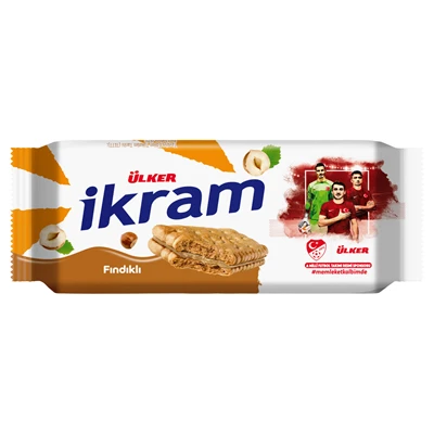 ÜLKER İkram Kremalı Bisküvi 24 X 84 G Pralinli (2'li Paket) ürün görseli 1