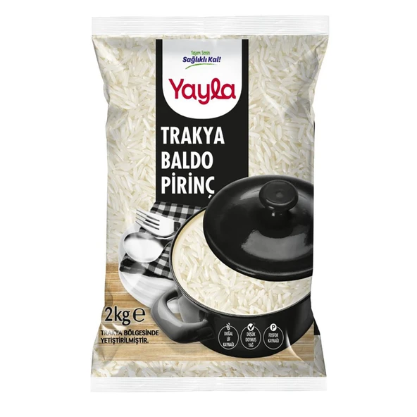 Yayla Trakya Baldo Pirinç 2 Kg (3'li Paket) ürün görseli 1