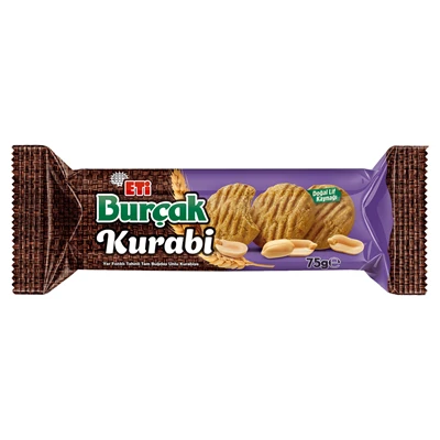 ETİ Burçak Kurabiye 24 X 75 G Yer Fıstıklı (2'li Paket) ürün görseli 1