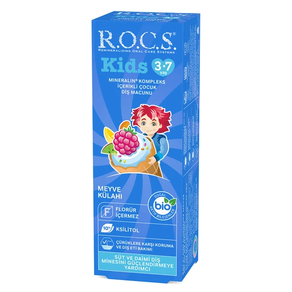 Rocs Kids 3-7 Yaş Florürsüz Diş Macunu 35 Ml / 45 G (6'li Paket) ürün görseli 1