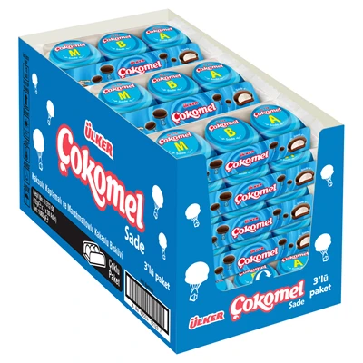 ÜLKER Çokomel Lokma Marshmallow 30 X 12 G Sade (2'li Paket) ürün görseli 1