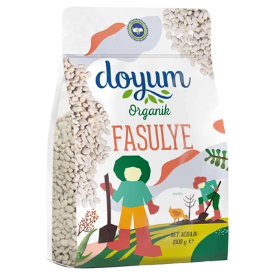 Doyum Organik Kuru Fasulye 1 Kg (5'li Paket) ürün görseli 1