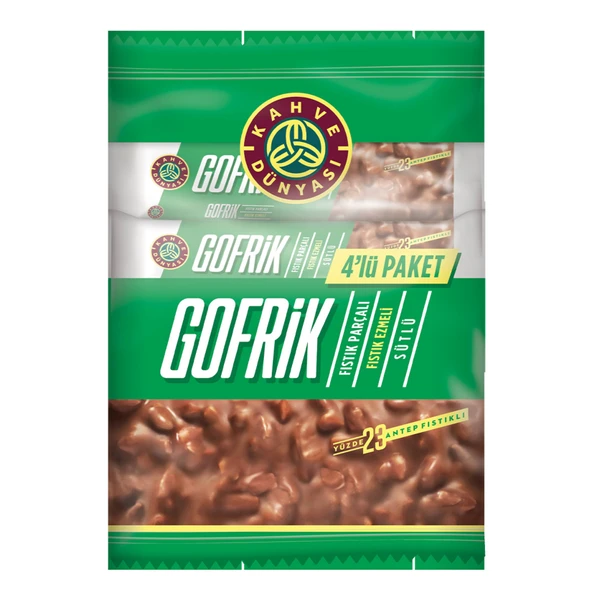 Kahve Dünyası Antep Fıstıklı Sütlü Gofrik 4 x 33 G (4'li Paket) ürün görseli 1