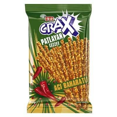 ETİ CRAX ÇUBUK KRAKER 50G ACI BAHARATLI 18AD (4'li Paket) ürün görseli 1