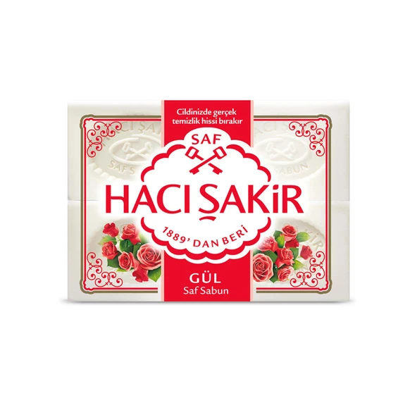 Hacı Şakir Gül Beyaz Kalıp Sabun 4X150 G (6'li Paket) ürün görseli 1