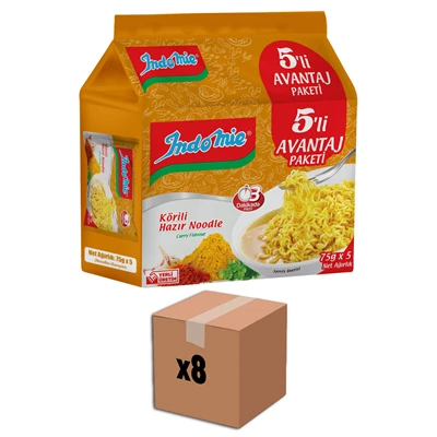 Indomıe Hazır Noodle 8 X 5*75 G Köri (6'li Paket) ürün görseli 1