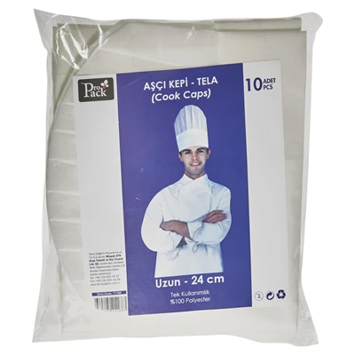 ProPack Aşçı Kepi 10Lu 24Cm (4'li Paket) ürün görseli 1