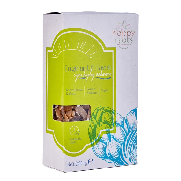 Happy Roots Enginar Lifli Siyez Makarna 200 G (6'li Paket) ürün görseli 1