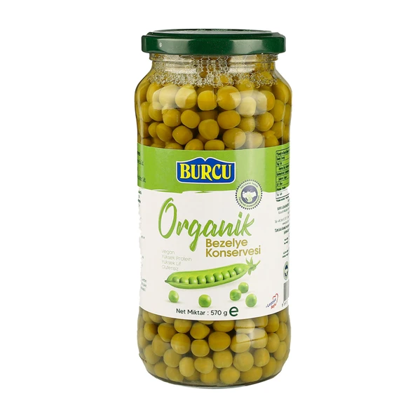Burcu Organik Bezelye Konservesi 570 G (5'li Paket) ürün görseli 1