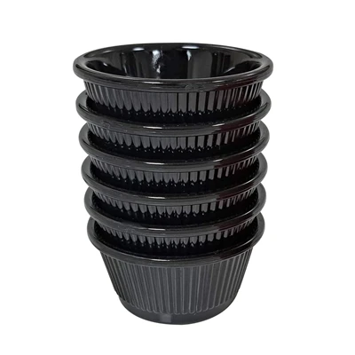 Bora Plastik Sos Kabı Yuvarlak No:2 6Lı Siyah (4'li Paket) ürün görseli 1