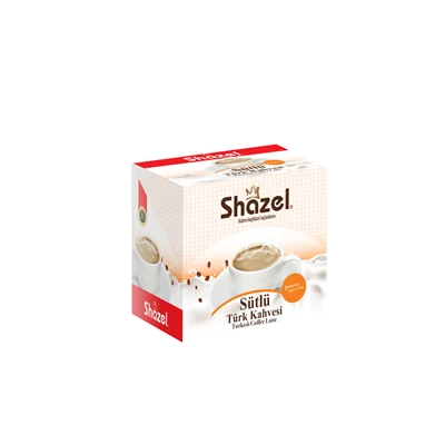 Shazel Hazır Sütlü Türk Kahvesi Şekersiz 12Li (7'li Paket) ürün görseli 1