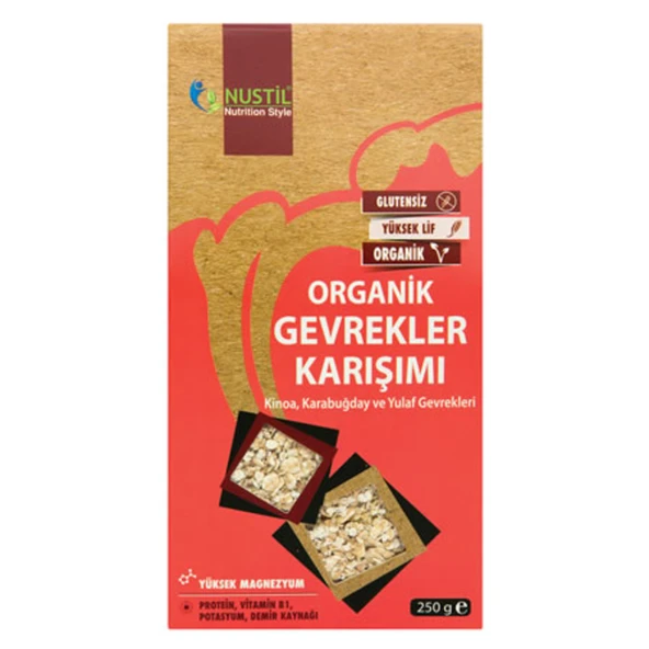 Nustil Organik Glutensiz Gevrekler Karışımı 250 G (6'li Paket) ürün görseli 1