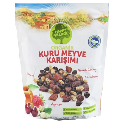 HAPPY VILLAGE Organik Meyve Karışımı 567 G (2'li Paket) ürün görseli 1