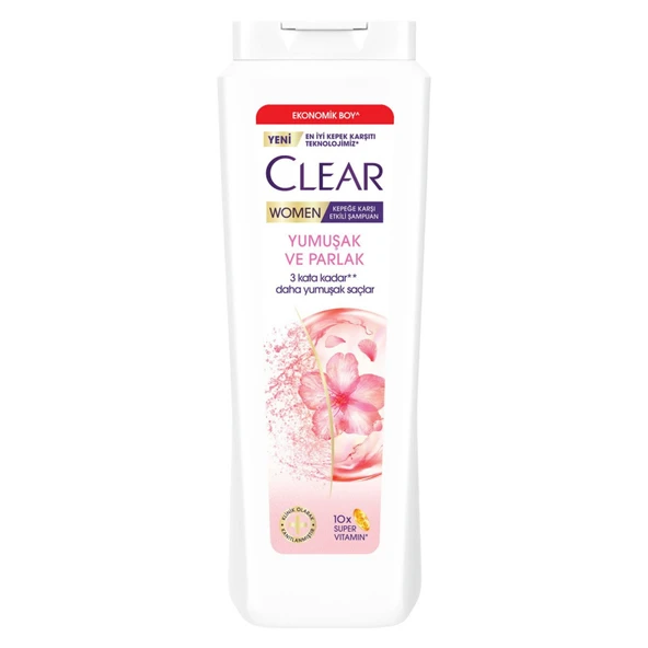 Clear Besleyici Şampuan Yumuşak ve Parlak Saçlar 600 ML (3'li Paket) ürün görseli 1