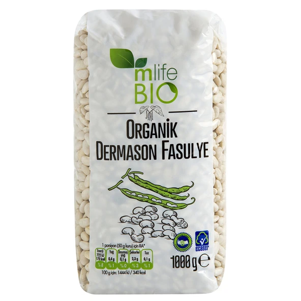 M Life Bio Organik Dermason Fasulye 1 Kg (6'li Paket) ürün görseli 1
