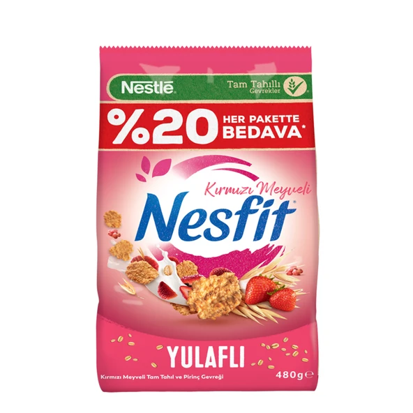 Nesfit Kırmızı Meyveli Gevrek 480 G (4'li Paket) ürün görseli 1