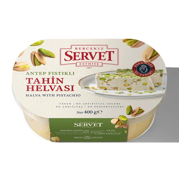 Servet Şekerleme Antep Fıstıklı Tahin Helva 400 G (2'li Paket) ürün görseli 1