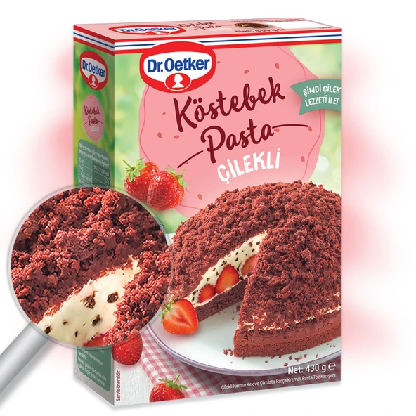 Dr.Oetker Çilekli Köstebek Pasta 430 G (4'li Paket) ürün görseli 1