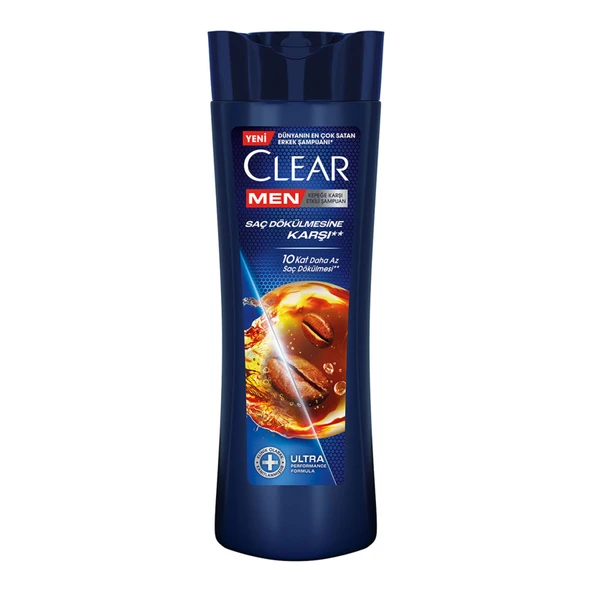 Clear Men Kepeğe Karşı Etkili Şampuan Saç Dökülmesine Karşı Kahve Çekirdeği Özü 350 ml (3'li Paket) ürün görseli 1