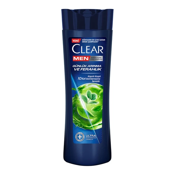Clear Men Kepeğe Karşı Etkili Şampuan Günlük Arınma ve Ferahlık Sedir Ağacı ve Okaliptus Özleri 350 ml (3'li Paket) ürün görseli 1