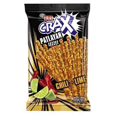 ETİ CRAX ÇUBUK KRAKER 50G ACILI & MİSKET LİMONLU 18AD (6'li Paket) ürün görseli 1